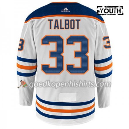 Edmonton Oilers CAM TALBOT 33 Adidas Wit Authentic Shirt - Kinderen